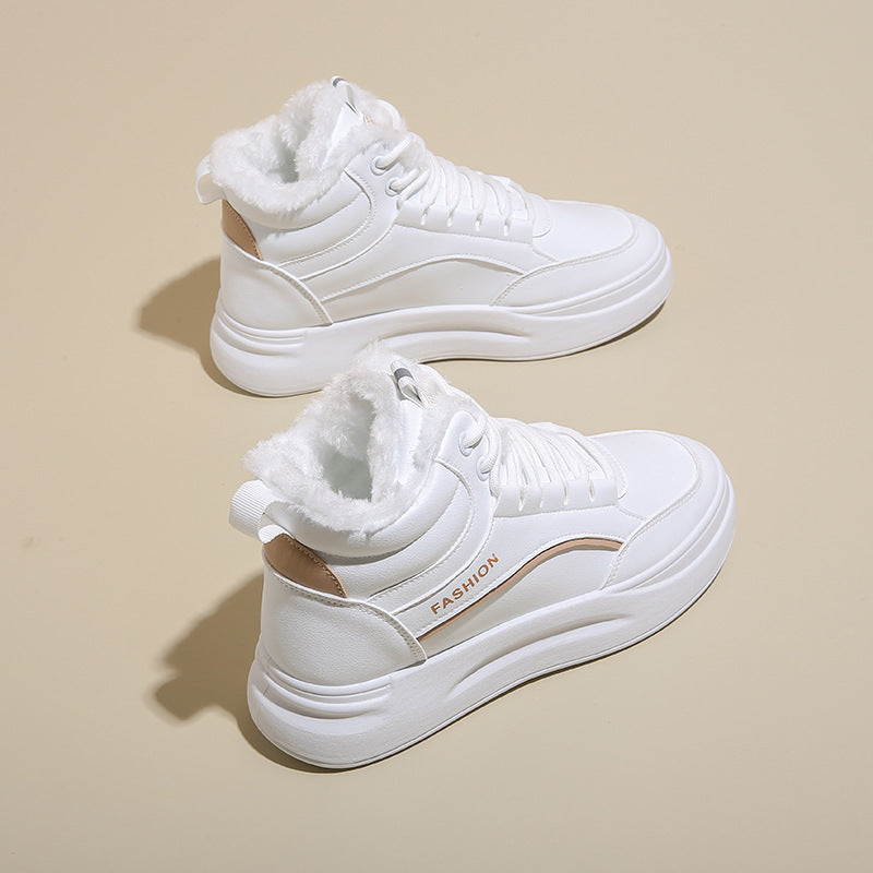 Damen High-Top Sneakers mit warm gefüttertem Kragen und rutschfester Sohle R&B