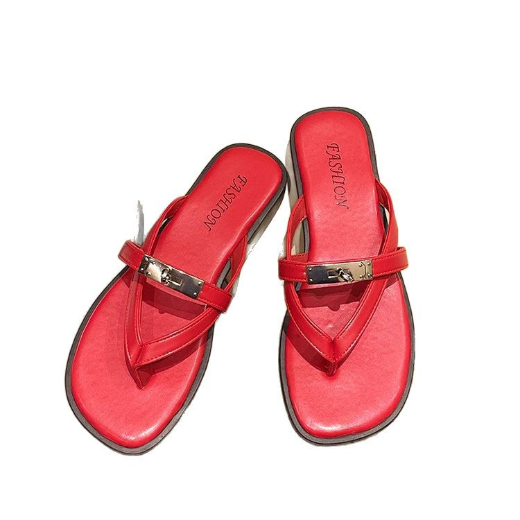 Damen Flip-Flops mit elegantem Schmuckdetail R&B