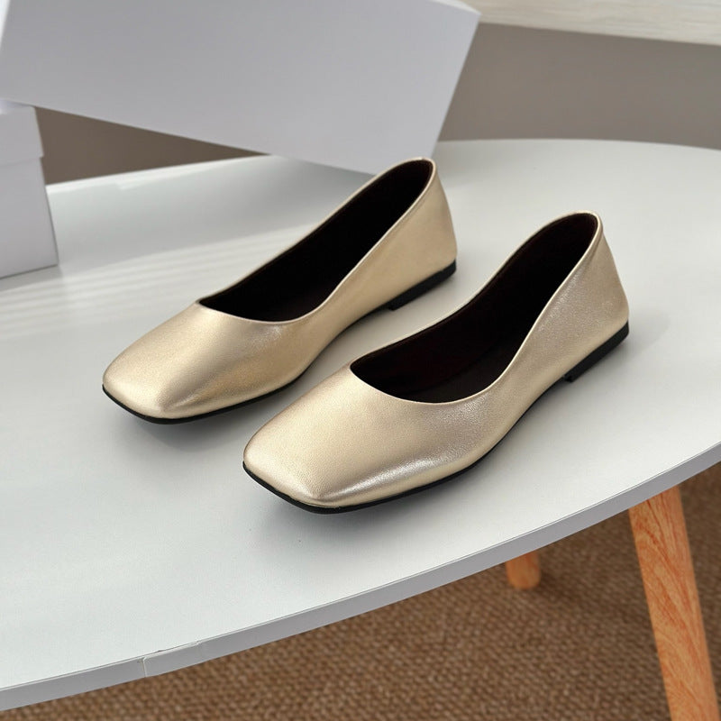 Damen Ballerinas mit elegantem Quadrat-Fußbett
