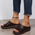 Damen Plateau-Sandalen mit offenem Zehenbereich und rutschfester Sohle R&B
