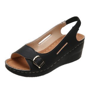 Damen Wedge-Sandalen mit komfortablem Riemchendesign R&B