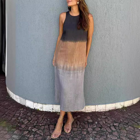 Damen Maxikleid mit elegantem Farbverlauf und großzügigem Schnitt Heidi-Mode