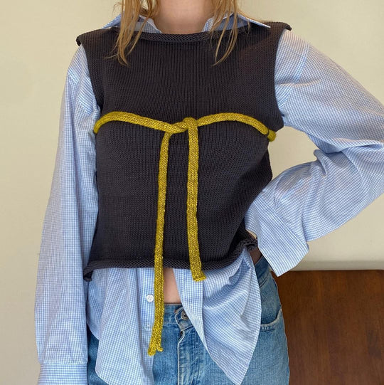 Damen Strickoberteil mit raffinierten Knoten- und Schleifendetails R&B