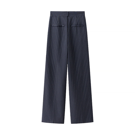 Damen Hochtaillierte Stoffhose mit elegantem Streifenmuster R&B