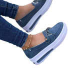 Damen sportliche Slip-On Sneakers mit modischem Plateau R&B