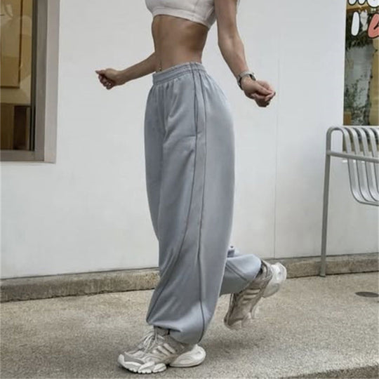 Damen lässige Sporthose mit seitlichem Streifen und praktischen Taschen R&B