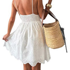 Damen Sommerkleid mit Lochstickerei R&B