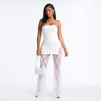 Damen Hochwertiger Jumpsuit mit Lagenlook und Spitzenakzenten R&B
