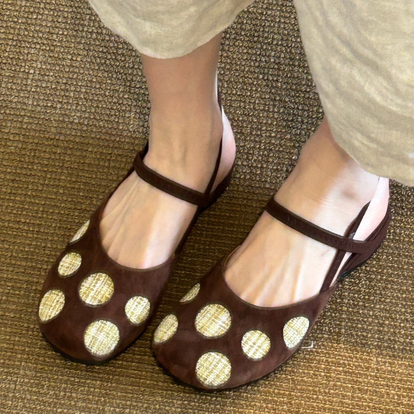 Damen Bequeme Ballerinas mit kontrastierenden Applikationen R&B