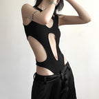 Damen sportlicher Cut-Out Badeanzug R&B