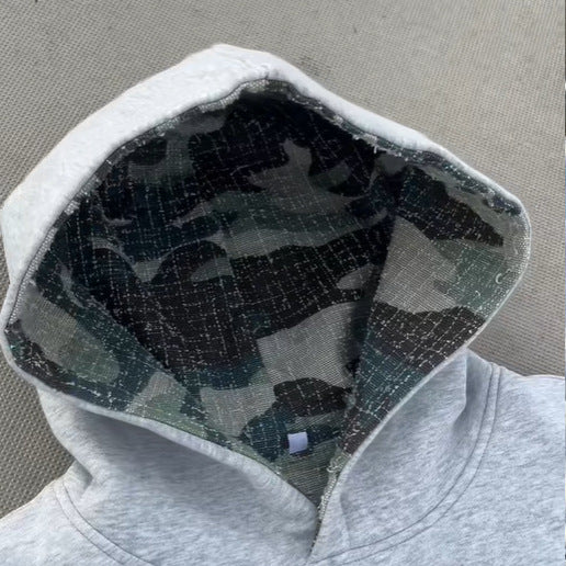 Damen Kapuzenpullover mit modernen Camouflage-Innenfutter R&B