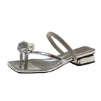 Damen Glamouröse Riemchen-Sandalen mit funkelnden Details