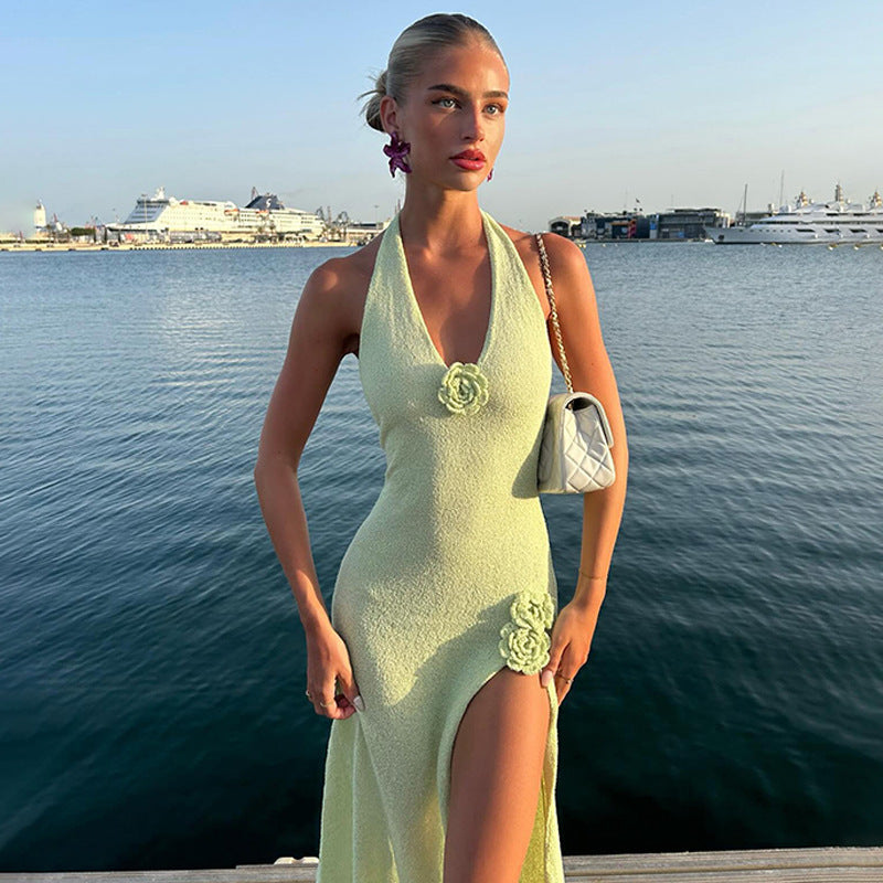 Damen verführerisches Strandkleid mit floralen Akzenten R&B