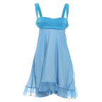 Damen Chiffonkleid mit fließendem Saum und herzförmigem Ausschnitt R&B