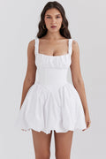 Damen verspieltes A-Linien Kleid mit Rüschendetails R&B