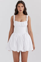 Damen verspieltes A-Linien Kleid mit Rüschendetails R&B