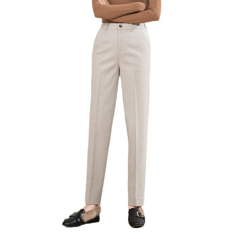 Damen elegante Stoffhose mit Karomuster