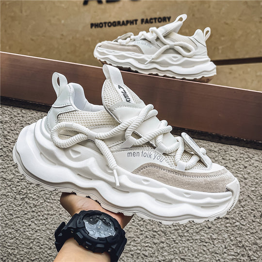 Damen sportliche Mesh-Sneaker mit innovativem Schnürsystem und dämpfender Sohle R&B