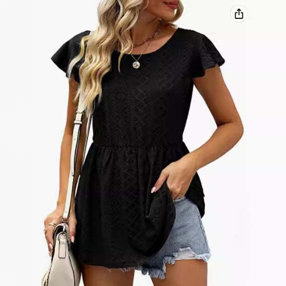 Damen Sommerliches Blusenshirt mit Rüschendetails R&B