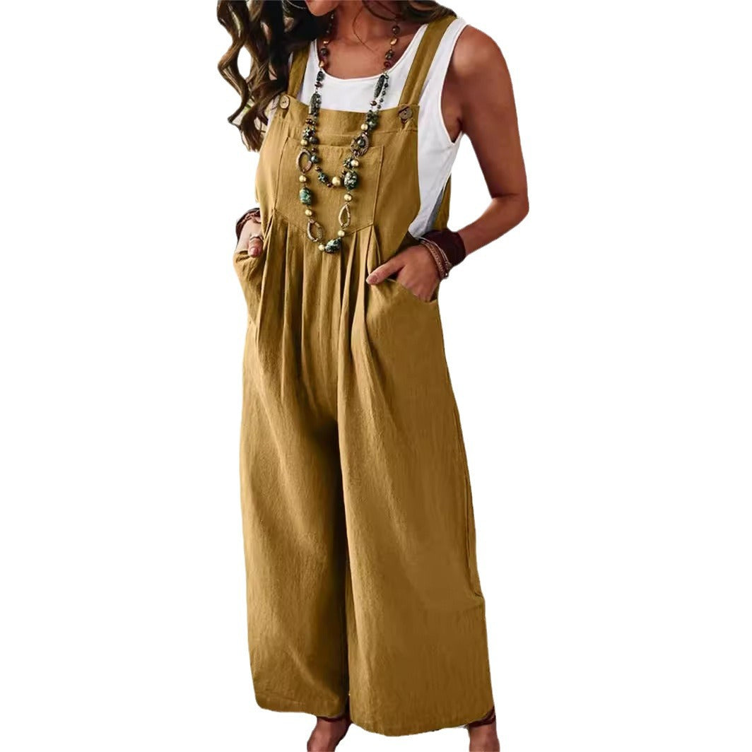 Damen Lässiger Jumpsuit mit praktischen Taschen und stilvollem Schnitt R&B