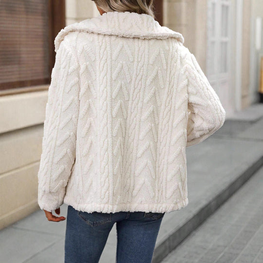 Damen kuschelige Cardigan-Jacke R&B