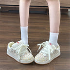 Damen Sportliche Sneakers mit verspieltem Design und bequemem Kunststoff-Obermaterial