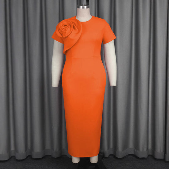 Damen Elegantes Maxikleid mit floralem Rüschendetail R&B
