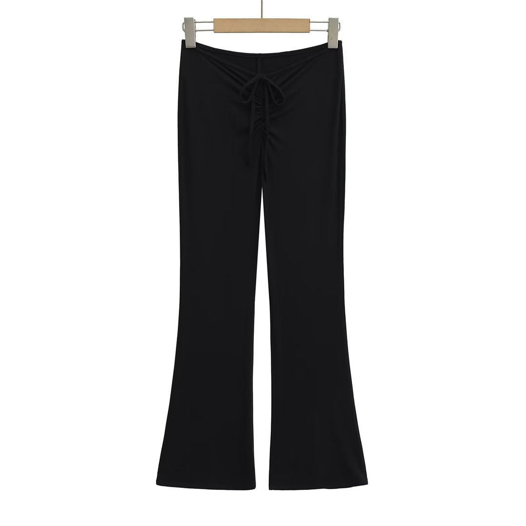 Damen Leggings mit verstellbarem Taillenzug und schickem Flared-Schnitt R&B