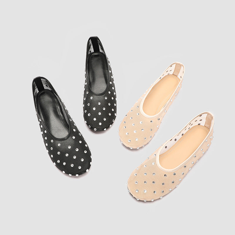Damen Ballerinas mit modischem Strassdesign R&B