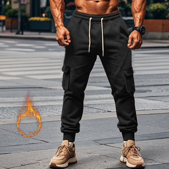 Herren Sportliche Cargo-Jogginghose mit elastischem Bund und praktischen Taschen R&B