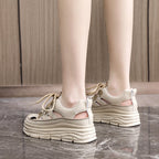 Damen Sportliche Plateau-Sneakers mit funkelnden Akzenten und trendigem Design R&B