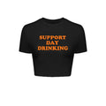 Damen Crop-T-Shirt mit kreativem Spruchdesign R&B