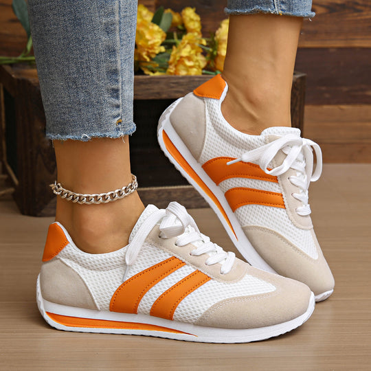 Damen Sportliche Sneakers mit atmungsaktivem Mesh-Obermaterial und dämpfendem Fußbett R&B