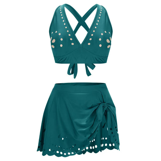 Damen Sportliches Bade-Set mit verstellbaren Trägern R&B