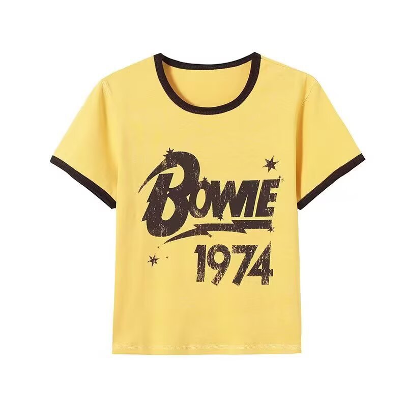 Damen Vintage T-Shirt mit Rundhalsausschnitt R&B