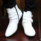 Damen modische Stiefeletten mit elegante Schnallen und strapazierfähigem Obermaterial