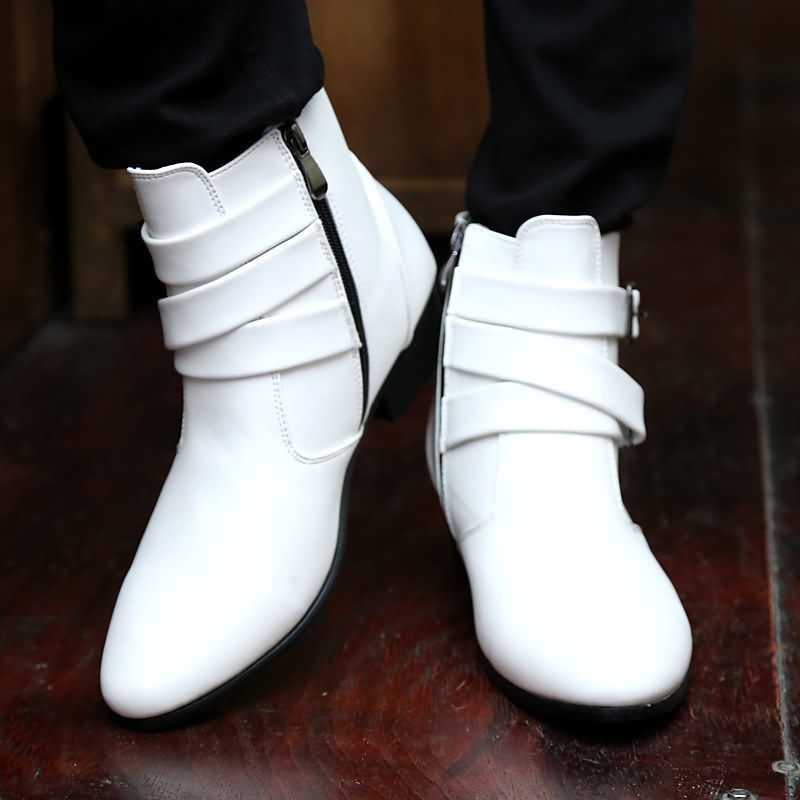 Damen modische Stiefeletten mit elegante Schnallen und strapazierfähigem Obermaterial