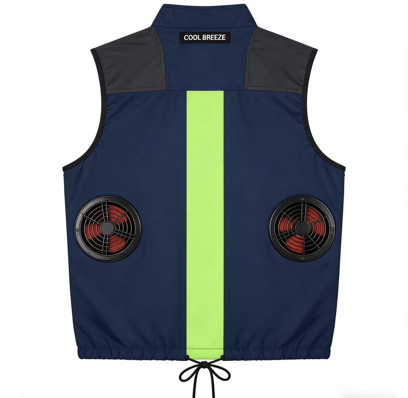 Unisex nan akkubetriR&Bene Kühlweste mit integrierten Ventilatoren und reflektierendem Sicherheitsstreifen R&B