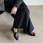 Damen Elegante Mokassins mit modischem Schnallen-Detail