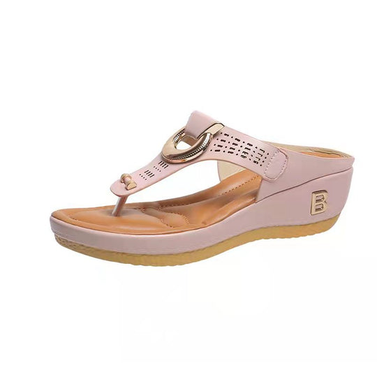 Damen Elegante und bequeme Plateau-Sandalen mit modischem Riemen-Design R&B