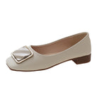 Damen elegante Ballerinas mit modischem Quadrat-Detail R&B