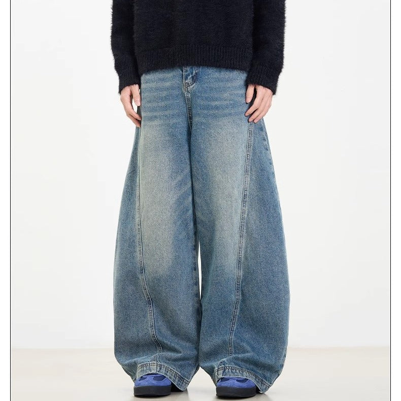 Damen Weit geschnittene Jeanshose R&B