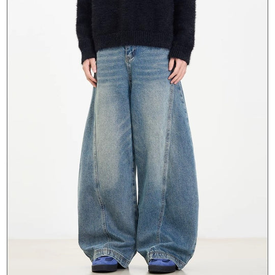 Damen Weit geschnittene Jeanshose R&B