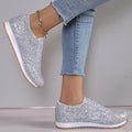 Damen Glitzernde Slip-On Sneakers R&B