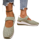 Damen Komfortable Slip-On Schuhe mit atmungsaktivem Lochmuster R&B