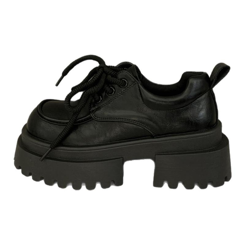 Damen Modische Chunky Sneakers mit rutschfester Sohle und breiten Schnürsenkeln R&B