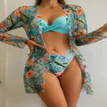 Damen Strandkimono mit floralem Design R&B