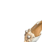 Damen Slingback Ballerinas mit floralem Design R&B