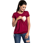 Damen Umstandsshirt mit praktischem Wickelschnitt R&B