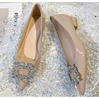 Damen elegante spitze Pumps mit funkelndem Schmuckdetail R&B